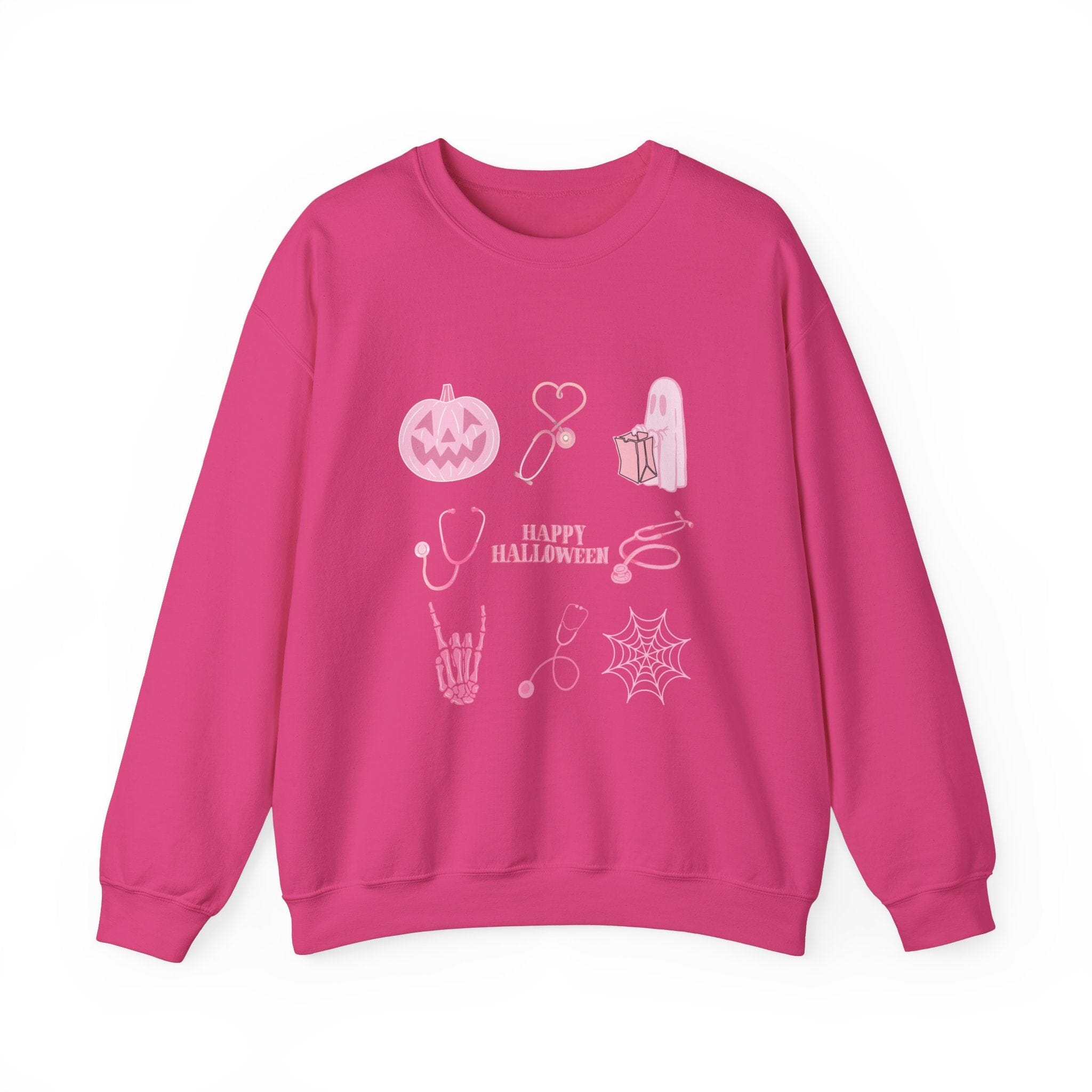 Halloween Stethoscope Graphic Crewneck Sweatshirt Sweatshirt Printify Heliconia S 