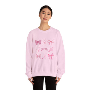 Coquette Bow Stethoscope Graphic Crewneck Sweatshirt Printify 