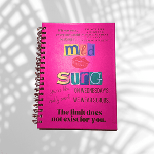 Pink Medical Surgical Nursing School Journal Books Aesthetic Nursing Journals 