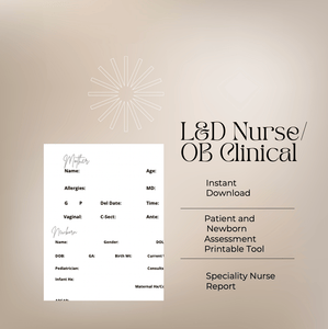 Digital Download Labor & Delivery Nurse Report Template Digital Artwork Aesthetic Nursing Journals 