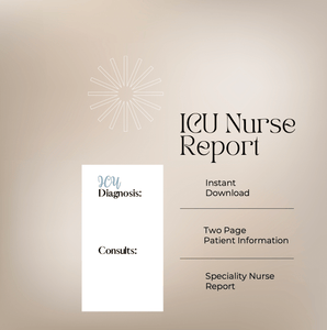 Digital Download ICU Nurse Report Template Digital Artwork Aesthetic Nursing Journals 